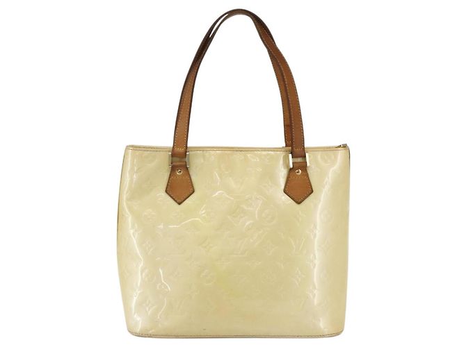 LOUIS VUITTON Borsa a Mano Monogram Vernis Houston Perle M91342 LV Auth 156285 - vista 13