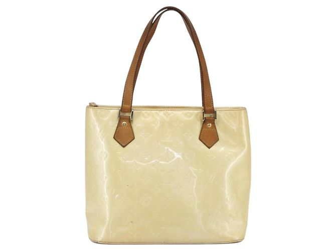 LOUIS VUITTON Borsa a Mano Monogram Vernis Houston Perle M91342 LV Auth 156285 - vista 2
