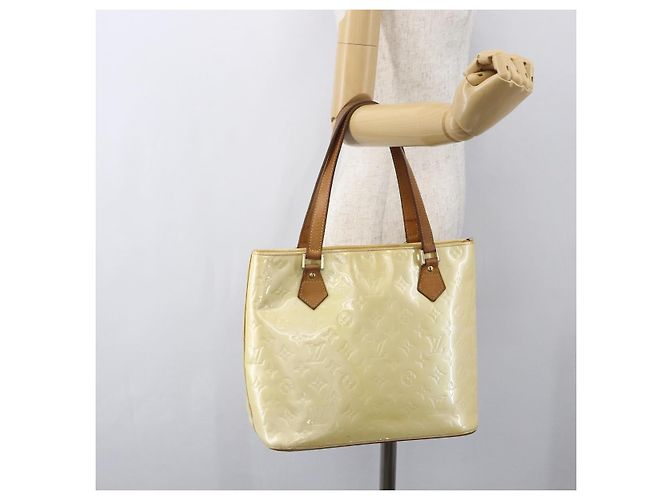 LOUIS VUITTON Borsa a Mano Monogram Vernis Houston Perle M91342 LV Auth 156285 - vista 22
