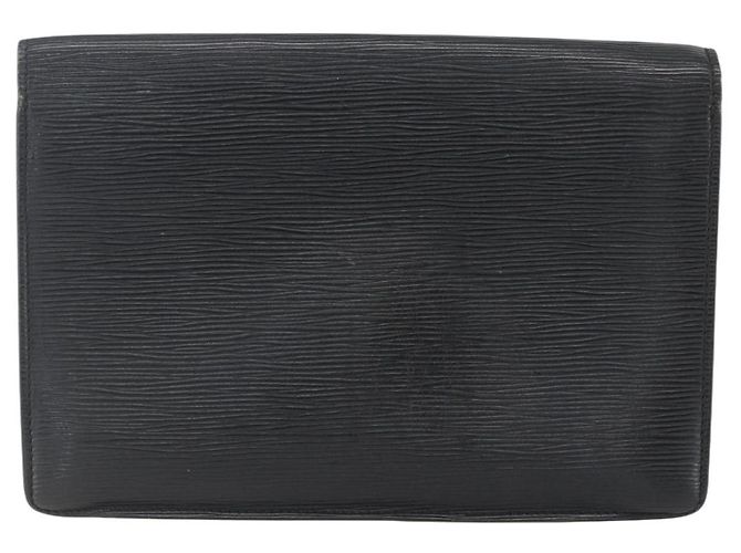 LOUIS VUITTON Borsa Clutch Dragonne Epi Serie Nera M52612 LV Auth 156992 Nero - vista 2