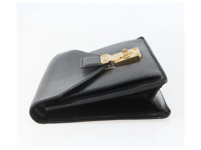 LOUIS VUITTON Borsa Clutch Dragonne Epi Serie Nera M52612 LV Auth 156992 Nero - vista 3