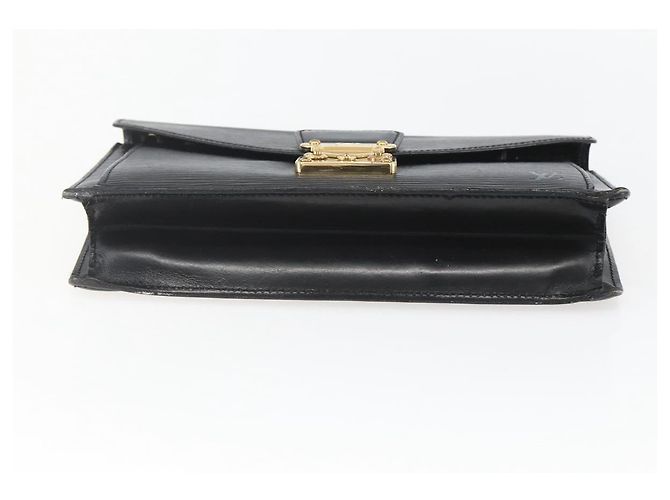 LOUIS VUITTON Borsa Clutch Dragonne Epi Serie Nera M52612 LV Auth 156992 Nero - vista 6