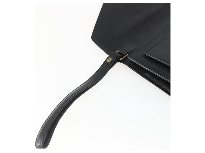 LOUIS VUITTON Borsa Clutch Dragonne Epi Serie Nera M52612 LV Auth 156992 Nero - vista 8