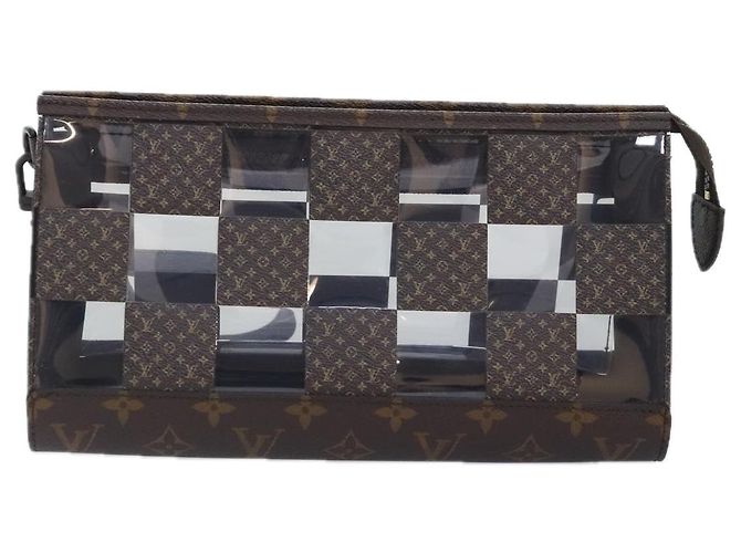 POCHETTE STAND SCACCHI MONOGRAMMA LOUIS VUITTON M81588 LV Auth 90498SM - vista 13