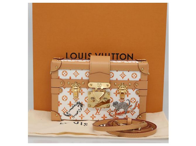LOUIS VUITTON Catgram Petit Maru NM Borsa a Spalla Bianca LV Auth 110163SM Bianco - vista 12