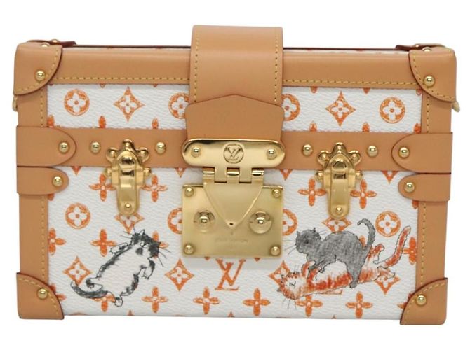 LOUIS VUITTON Catgram Petit Maru NM Borsa a Spalla Bianca LV Auth 110163SM Bianco - vista 13