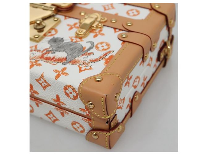 LOUIS VUITTON Catgram Petit Maru NM Borsa a Spalla Bianca LV Auth 110163SM Bianco - vista 8