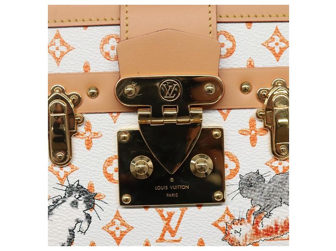 LOUIS VUITTON Catgram Petit Maru NM Borsa a Spalla Bianca LV Auth 110163SM Bianco - vista 9