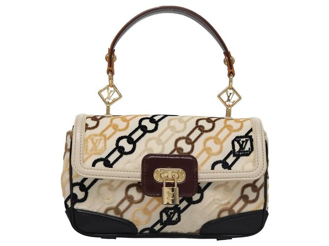 LOUIS VUITTON Pochette Lover Monogram Charm Borsa Ivory M95194 LV Auth BA333SAV Crudo - vista 13