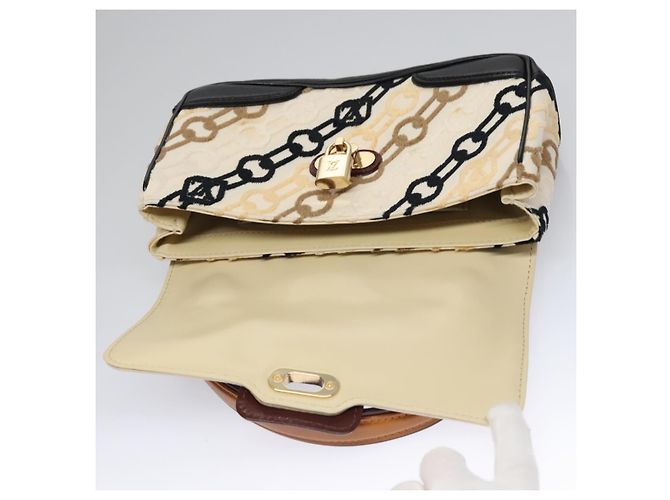 LOUIS VUITTON Pochette Lover Monogram Charm Borsa Ivory M95194 LV Auth BA333SAV Crudo - vista 19