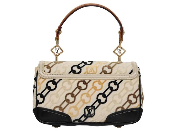 LOUIS VUITTON Pochette Lover Monogram Charm Borsa Ivory M95194 LV Auth BA333SAV Crudo - vista 2