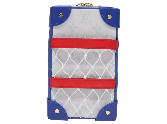 LOUIS VUITTON LVxNBA Tigerama Borsa per Telefono Soft Trunk Bianca M80101 Auth JB084SM Bianco - vista 13