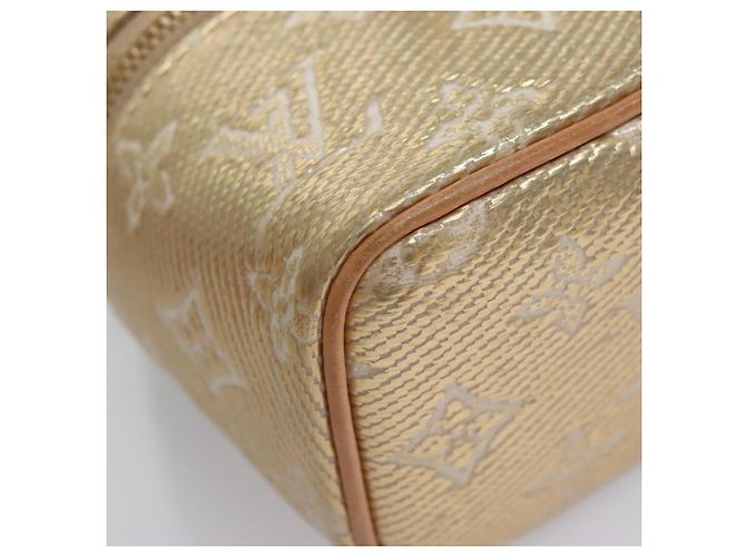 LOUIS VUITTON Microvanity Laminato Monogramma Oro M22920 LV Auth EC760SM D'oro - vista 17