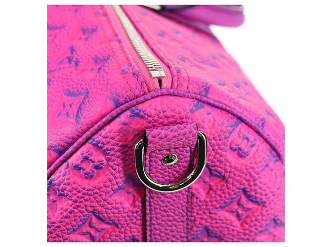 LOUIS VUITTON Keepall Bandouliere 50 in Taurillon Illusion M59713 Auth yk19483SM Rosa - vista 18