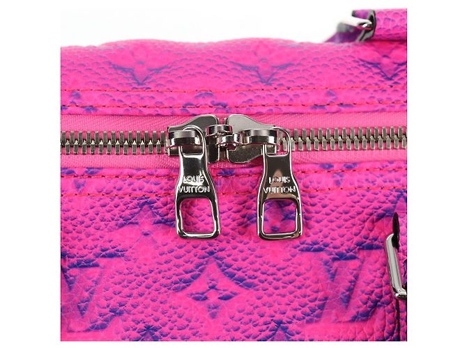 LOUIS VUITTON Keepall Bandouliere 50 in Taurillon Illusion M59713 Auth yk19483SM Rosa - vista 9