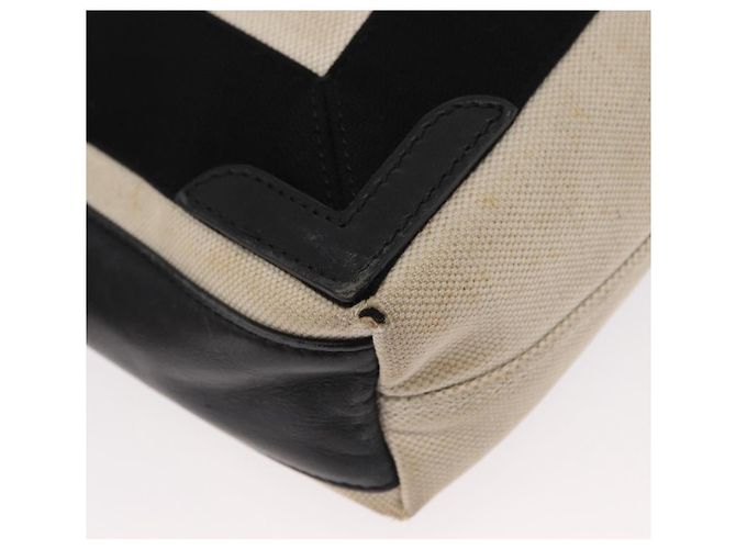 BALENCIAGA Handtasche aus Canvas Beige Schwarz Auth ka561 - Ansicht 10