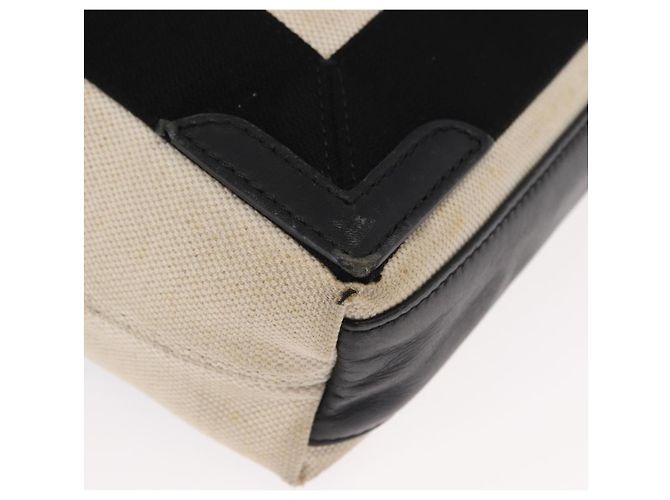 BALENCIAGA Handtasche aus Canvas Beige Schwarz Auth ka561 - Ansicht 15