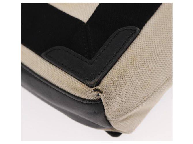 BALENCIAGA Handtasche aus Canvas Beige Schwarz Auth ka561 - Ansicht 16