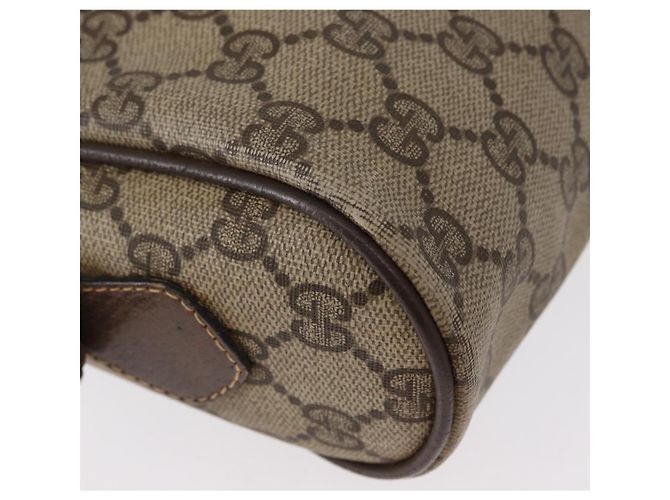 Gucci Borsa GG Supreme Web Sherry Line PVC Beige Oro 32 02 004 Auth 151575 D'oro - vista 16