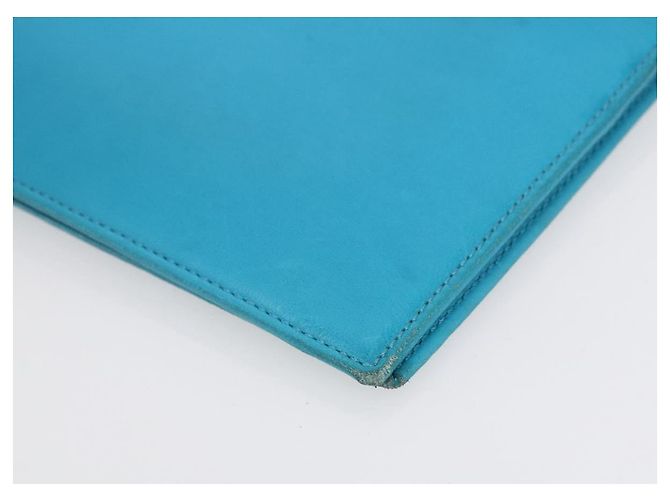Céline Borsa a Spalla in Pelle Blu Argento Auth 154900 - vista 15