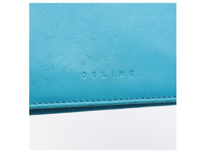 Céline Borsa a Spalla in Pelle Blu Argento Auth 154900 - vista 17