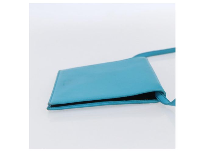 Céline Borsa a Spalla in Pelle Blu Argento Auth 154900 - vista 4
