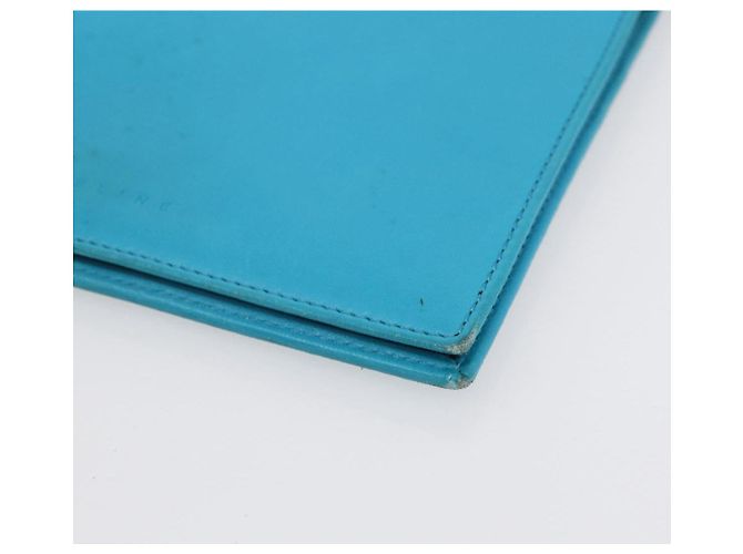 Céline Borsa a Spalla in Pelle Blu Argento Auth 154900 - vista 9