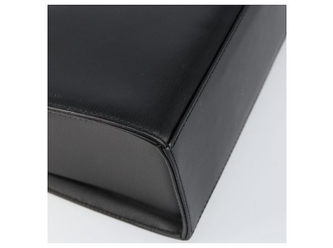 Bolsa de Ombro Christian Dior em Couro Preto Dourado Auth 155073 - vista 16