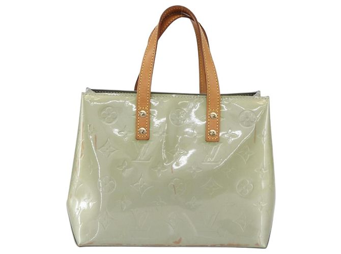 LOUIS VUITTON Monogram Vernis Reade PM Borsa a Mano Grigia M91145 LV Auth 154835 Grigio - vista 13