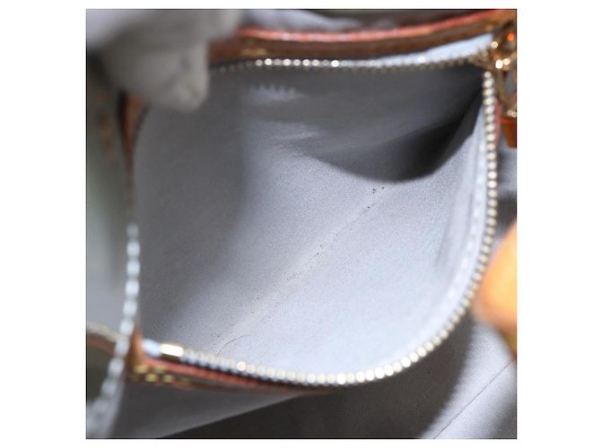 LOUIS VUITTON Monogram Vernis Reade PM Borsa a Mano Grigia M91145 LV Auth 154835 Grigio - vista 20