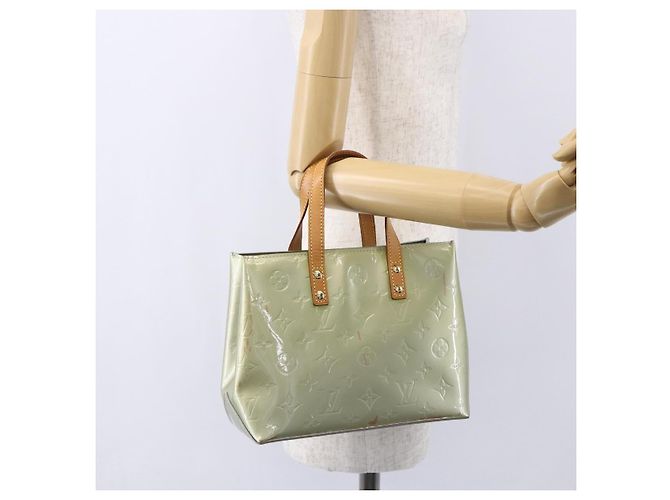 LOUIS VUITTON Monogram Vernis Reade PM Borsa a Mano Grigia M91145 LV Auth 154835 Grigio - vista 21
