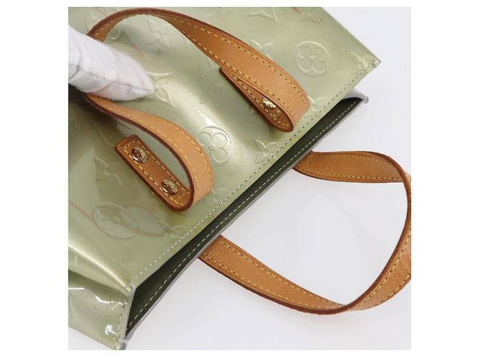 LOUIS VUITTON Monogram Vernis Reade PM Borsa a Mano Grigia M91145 LV Auth 154835 Grigio - vista 6
