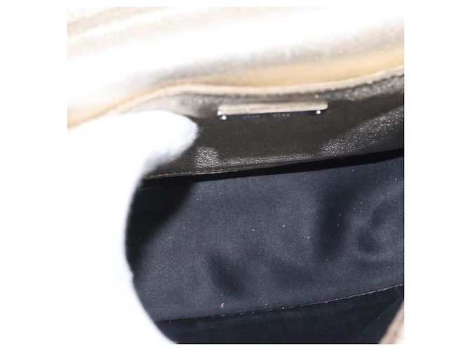 Borsa a Spalla in Pelle Matelassé Miu Miu con Catena Champagne Oro Argento Auth bs31411 D'oro - vista 11