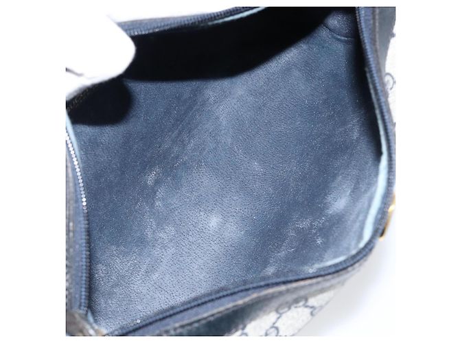 Bolsa de Ombro Gucci GG Supreme Sherry Line PVC Vermelho Marinho 41 004 4464 Auth 155232 Azul marinho - vista 10