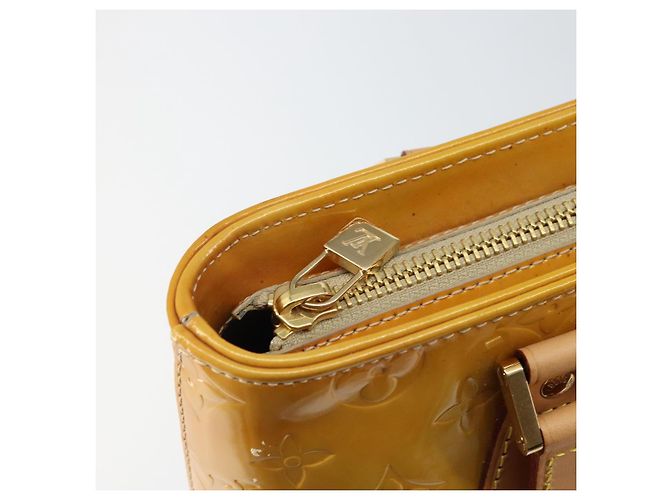 LOUIS VUITTON Borsa a Mano Houston Monogram Vernis Beige M91004 LV Auth th6347 - vista 18