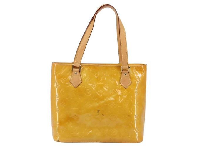 LOUIS VUITTON Borsa a Mano Houston Monogram Vernis Beige M91004 LV Auth th6347 - vista 2