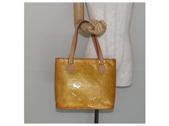 LOUIS VUITTON Borsa a Mano Houston Monogram Vernis Beige M91004 LV Auth th6347 - vista 24
