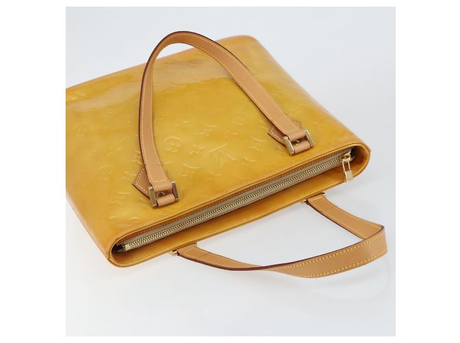 LOUIS VUITTON Borsa a Mano Houston Monogram Vernis Beige M91004 LV Auth th6347 - vista 6