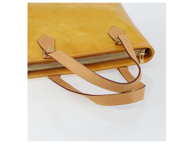 LOUIS VUITTON Borsa a Mano Houston Monogram Vernis Beige M91004 LV Auth th6347 - vista 7