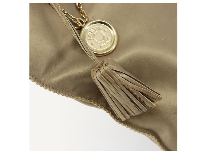LOEWE Borsa Tote Anagramma Pelle Oro Auth hk2975 D'oro - vista 10
