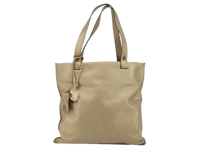 LOEWE Borsa Tote Anagramma Pelle Oro Auth hk2975 D'oro - vista 13