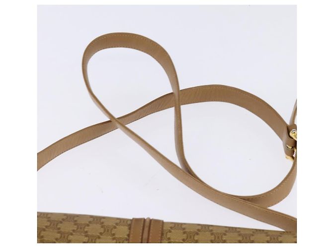 Céline Borsa a Spalla in Tela Macadam CELINE PVC Beige Oro Auth BA6373 D'oro - vista 14