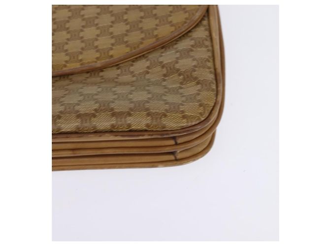 Céline Borsa a Spalla in Tela Macadam CELINE PVC Beige Oro Auth BA6373 D'oro - vista 15