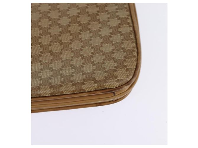 Céline Borsa a Spalla in Tela Macadam CELINE PVC Beige Oro Auth BA6373 D'oro - vista 17