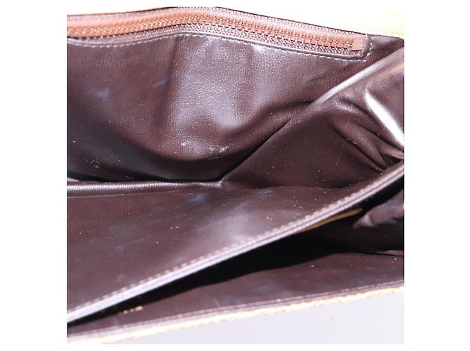 Céline Borsa a Spalla in Tela Macadam CELINE PVC Beige Oro Auth BA6373 D'oro - vista 19