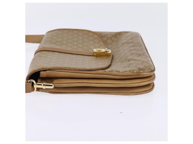 Céline Borsa a Spalla in Tela Macadam CELINE PVC Beige Oro Auth BA6373 D'oro - vista 3