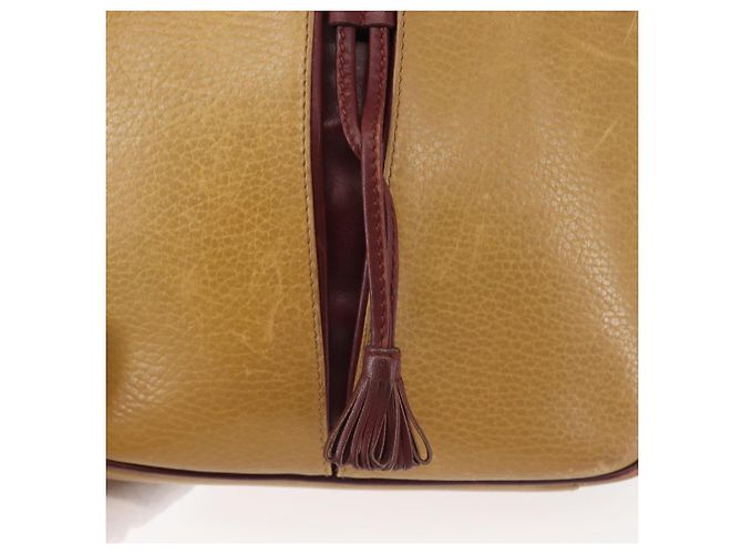 Cartier Borsa a Spalla in Pelle Beige Oro Auth BA6209 D'oro - vista 10