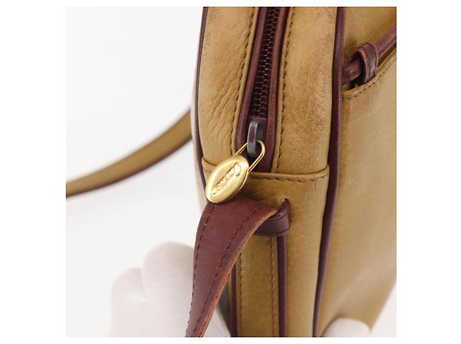 Cartier Borsa a Spalla in Pelle Beige Oro Auth BA6209 D'oro - vista 11