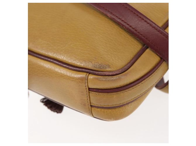 Cartier Borsa a Spalla in Pelle Beige Oro Auth BA6209 D'oro - vista 16