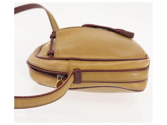 Cartier Borsa a Spalla in Pelle Beige Oro Auth BA6209 D'oro - vista 4